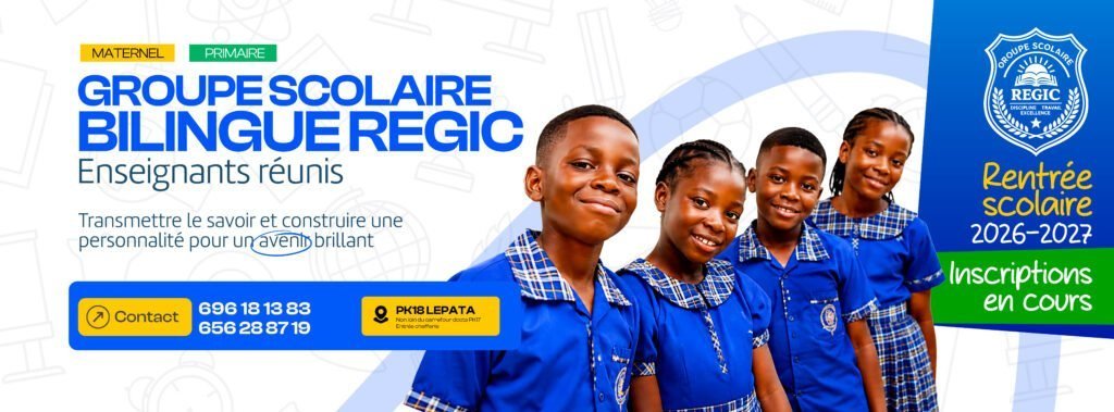 Couverture Facebook d'un groupe scolaire au Cameroun, conçue par Wakaserve