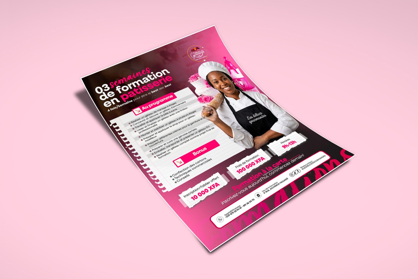 Optimiser la conversion d&rsquo;une formation professionnelle par le design visuel: Le projet « Délices Gourmandes