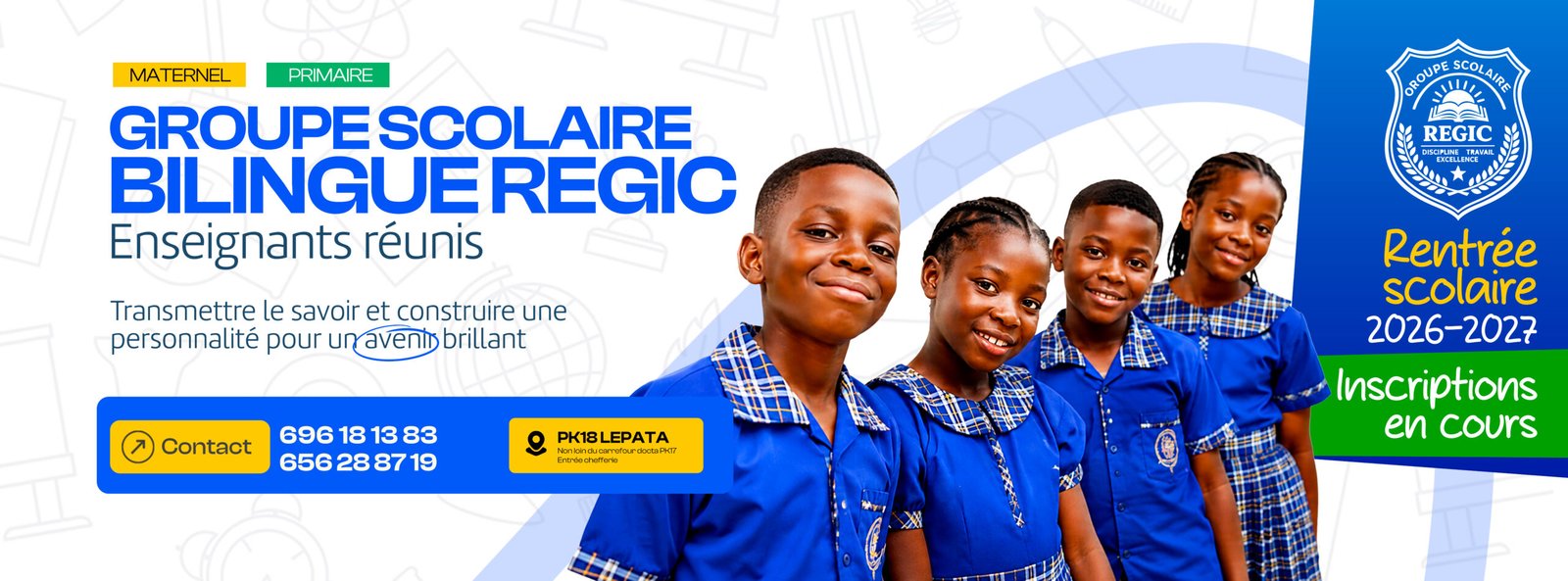 Conception d&rsquo;une page de couverture facebook pour un groupe scolaire