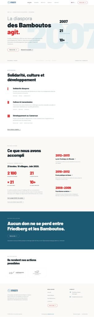 Site ABH e.V., page d'accueil complète sur ordinateur (réalisation Wakaserve)