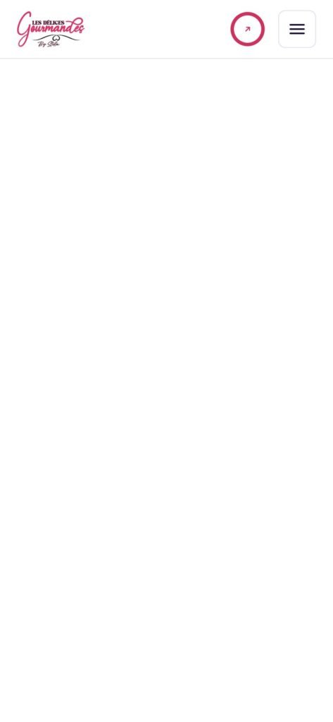Site Les Délices Gourmandes, version mobile (réalisation Wakaserve)