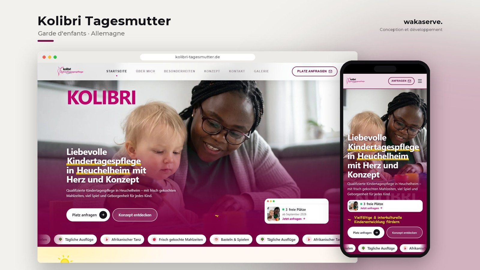 Site de Kolibri, assistante maternelle (Tagesmutter) à Heuchelheim